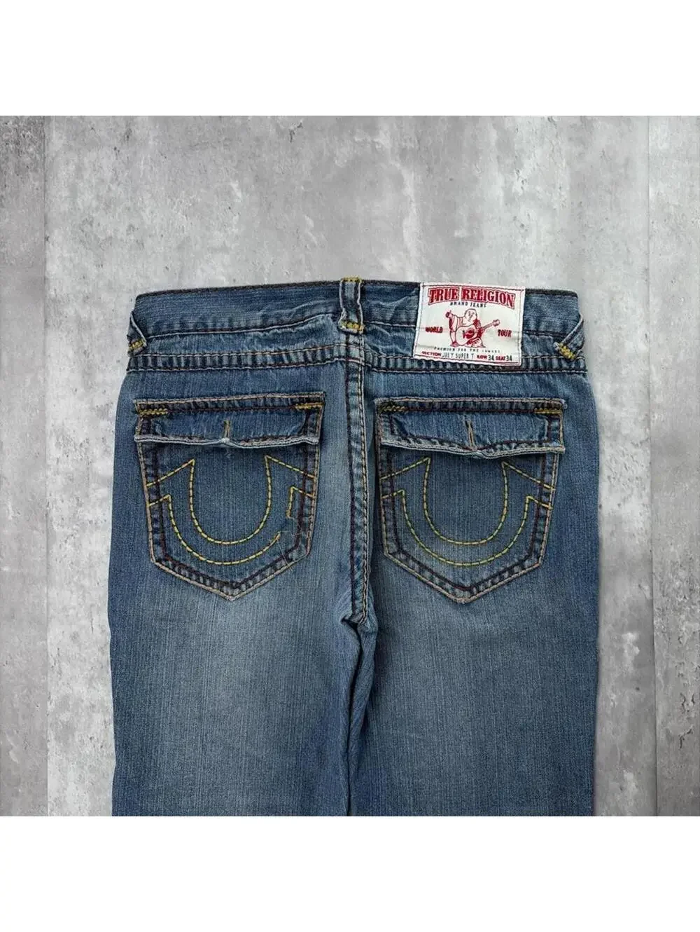 Y2K True Religion Grunge Joey Super T Straight Denim Jeans